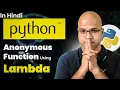 Anonymous Function Using Lambda in Python 35