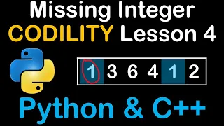 Missing Positive Integer in array Python and C Codility Solutions Lesson 4