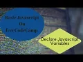 Declare JavaScript Variables freeCodeCamp Basic Javascript