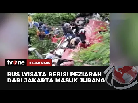 Detik-Detik Bus Wisata Bawa Rombongan Ziarah Masuk Jurang