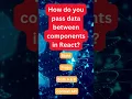 How do you pass data between components in React