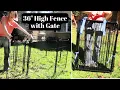 Adavin 8 Panel 36in High Fence with Gate Carry Straps Full Demo