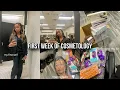 VLOG MY FIRST WEEK OF COSMETOLOGY SCHOOL unboxing my cosmetology kit locker milady test etc