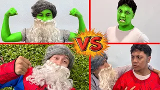 Grandpa Superheros VS Grandsons Superheroes by GreenHero vs
