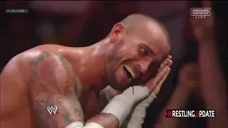 cm punk vs the rock wwe championship match royal rumble 2013 highlights