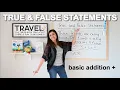 True and False Statements