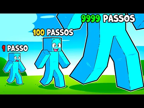 Video Thumbnail: A Cada Passo ganho MAIS TAMANHO no Minecraft!