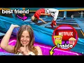I Built a SECRET ROOM in a TRAMPOLINE PARK