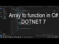 Passing Array To Function in C Java in hindi Dotnet 7