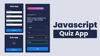Build A Quiz App With JavaScript Quiz Website using HTML CSS JavaScript