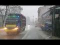 EXTREME WEATHER ⛈️⚡ MOST INTENSE HEAVY RAIN & WINDSTORM ⛈️🌪 WALKING IN AN INDONESIAN VILLAGE 🌪⛈️