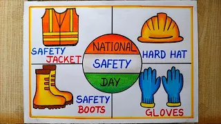 Download National Safety Day Poster Drawing easy,4th March|  How to draw Safety Day Poster Drawing easy MP3