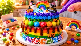 ππ Amazing Mini Halloween Cake Recipe π» Rainbow M&Mβs Chocolate Drip Cake β¨