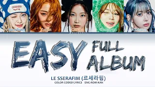 le sserafim easy full album lyrcis easy lyrics english translation color coded lyrics 
