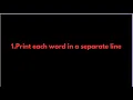 Java program 1 Print Each Word of String