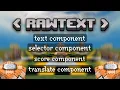How to use Rawtext for titleraw and tellraw Command