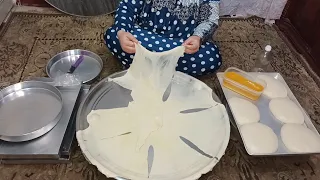 الفطير المشلتت الفلاحي بطريقة فرد سهلة وبسيطة وبدون زبده وبأي نوع سمنه فطير طري ومورق هتعمليه ف ثوان 