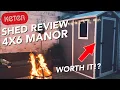 KETER SHED REVIEW 4X6 MANOR TINY WORKSHOP PLANS