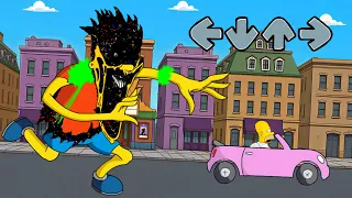 FNF MALEVOLENCE CHASE But Homer Drives a Car! (Anarchy at Springfield) (Pibby)