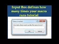 Using an input box to run a macro a defined number of times