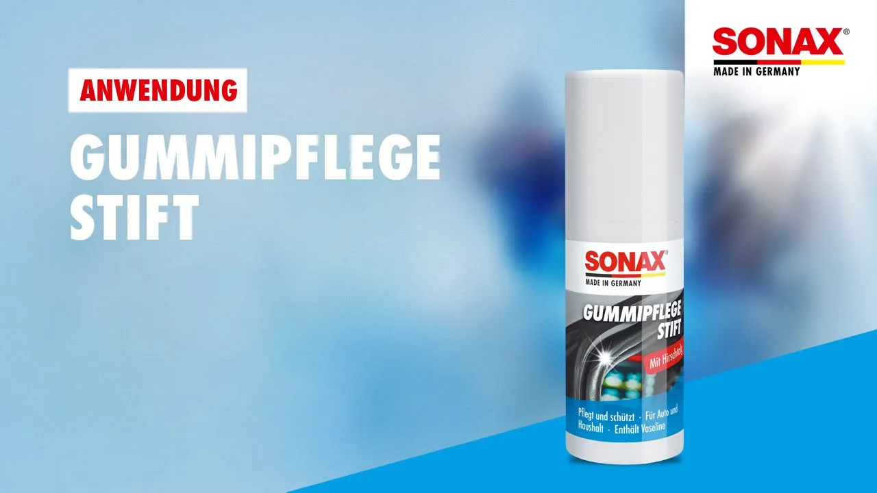 Anwendung SONAX GummiPflegeStift