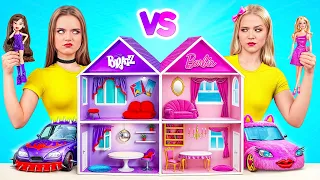 We Build Amazing Doll House Barbie Vs Bratz Challenge By Multi DO Girls 