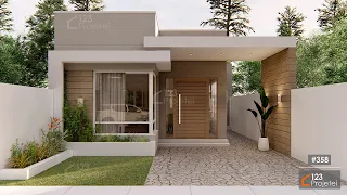 Casa Terrea Estreita e Moderna - Projeto