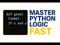 User Define Function def MASTER Python Logic FAST Functions If Conditions Python tutorial