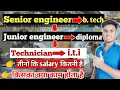 Senior engineer vs Junior engineer vs Technician work salary jobprofile JE AE TECHNICIAN