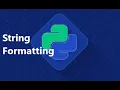 String formatting in Python in Hindi