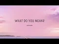 Justin Bieber - What Do You Mean (Lyrics)