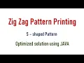 Matrix zig-zag printing S - shape traversal