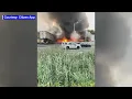 Fiery tractor-trailer crash shuts lanes on NJ highway