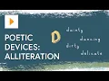 Poetic Devices Alliteration - Examples Meaning