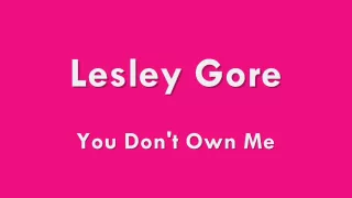 Lesley Gore You Don T Own Me 1963 