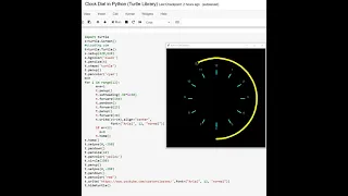 Clock Dial in Python Turtle Library