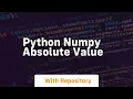 python numpy absolute value