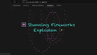 Python Firework Explosion in Terminal