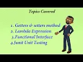 Lambda Expression examples with JUnit Test Framework