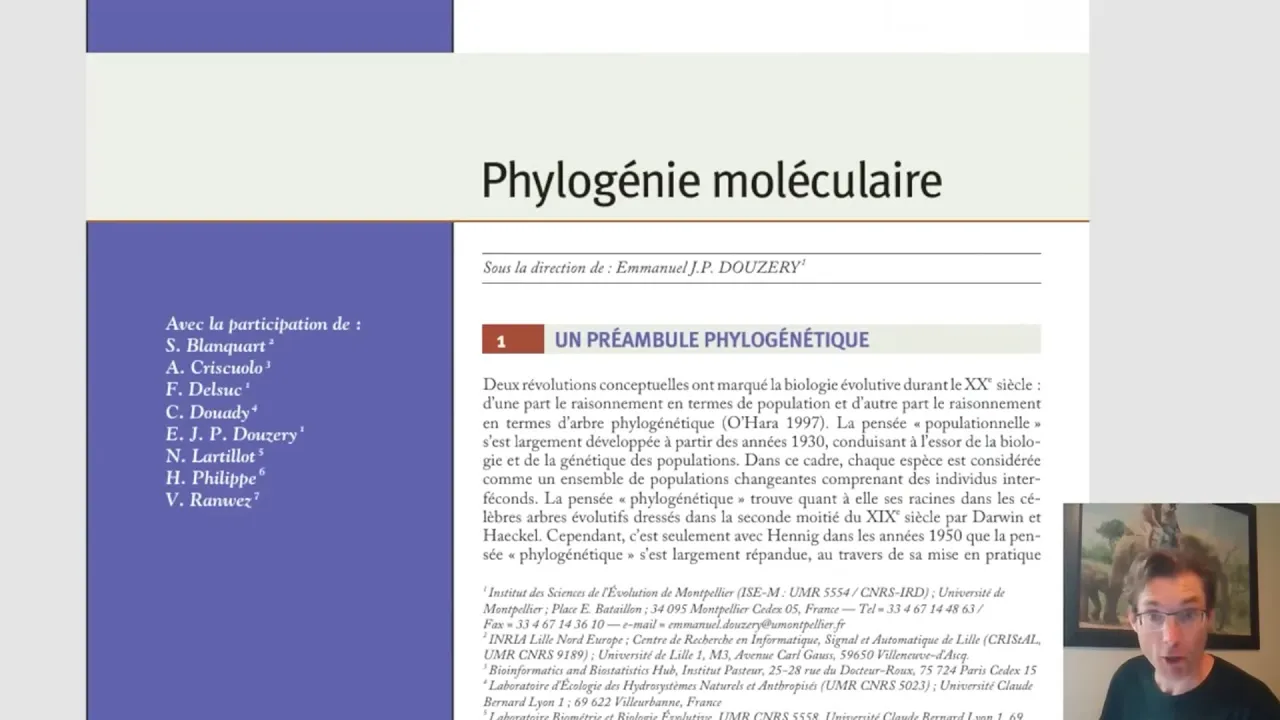 Phylogénie Moléculaire - Biologie Evolutive, Chapitre 5