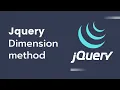 Jquery Dimension Methods in Hindi jquery height width methods in hindi