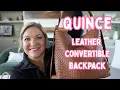 Quince Italian Leather Convertible Backpack Review