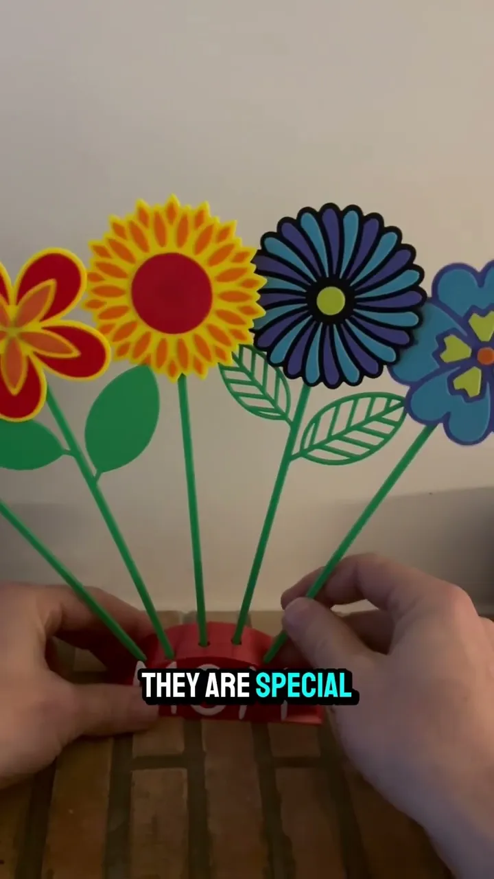 Magnetic memo flowers