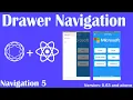 Drawer Navigation in react native with a simple example Navigation 5 2021 React Native