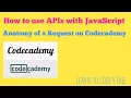 Anatomy of a Request Codecademy How to use APIs with JavaScript