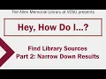 Find Sources Part 2 Filtering Search Results