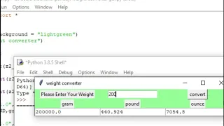Weight Converter in Python using Tkinter MR ProgHammer
