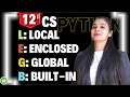 LEGB Rule User Defined Functions Class 12 CS