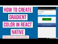 How to create gradient color in react native How to use react-native-linear-gradient typescript