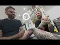 Another session on a Japanese leg sleeve Hannya and snake